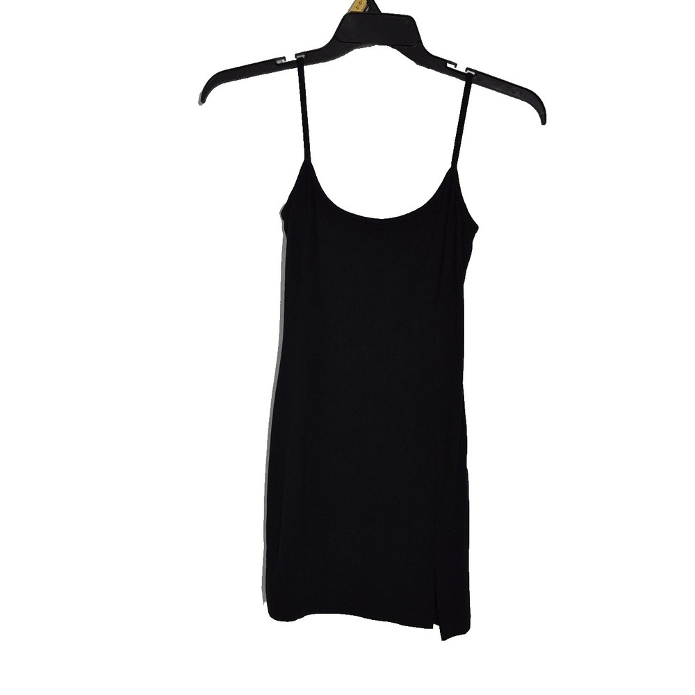 CLYQUE The Label Dress Womens S  Black Scoop Neck Bodycon Tank Slip Mini NEW